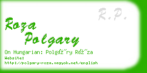 roza polgary business card